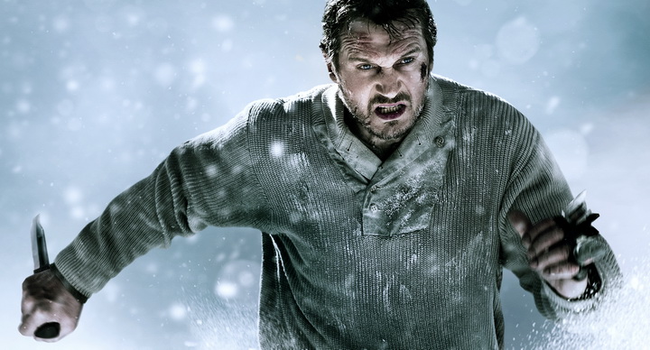 The Grey Liam Neeson running with knife 7