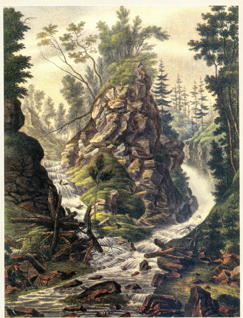 Манявський водоспад раніше падав двома потоками