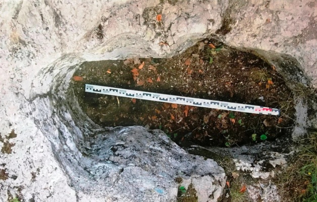 Науковці знайшли на Прикарпатті давній жертовник з висіченим зображення людської ноги ФОТО