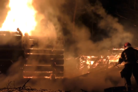 У музеї “Шевченківський гай” згоріла ґражда, яку колись привезли з Криворівні (ВІДЕО)