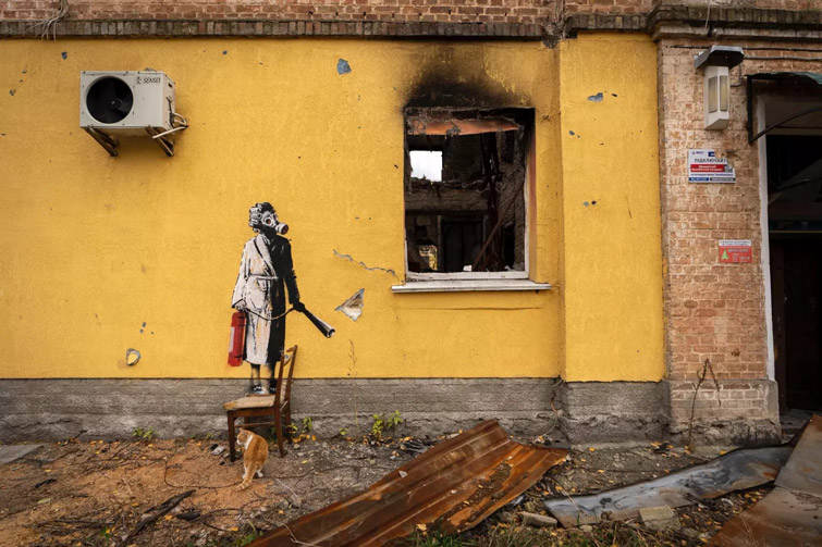 Бенсі, графіті, Україна