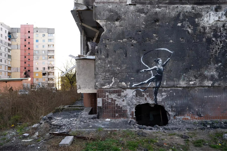 графіті, Бенксі, Україна