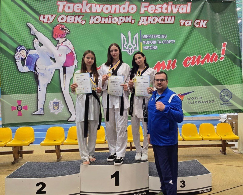 Прикарпатські тхеквондистки вибороли чотири медалі на чемпіонаті України