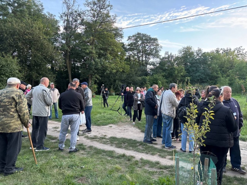 Будівництво дороги, будівництво біля міського озера