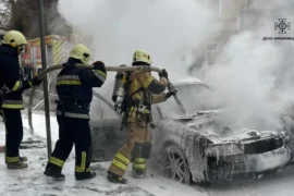 У Коломиї сталася пожежа легкового автомобіля