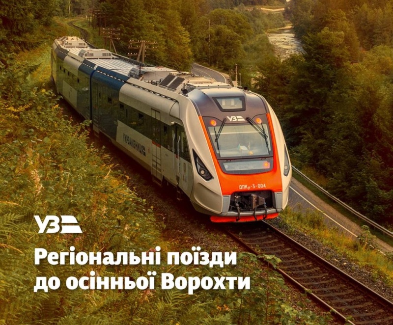 Укрзалізниця запускає поїзди до Ворохти 17-19 жовтня